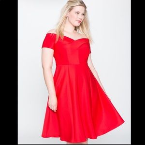 Eloquii Off the shoulder Skater Dress